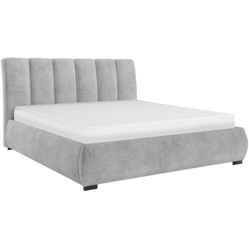 MID.YOU OBLAZINJENA POSTELJA 180 cm x 200 cm , les, tekstil, leseni material siva Slike