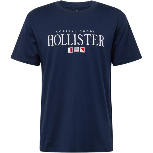 Hollister Majica 'COASTAL' mornarska / kraljevo modra / rdeča / bela