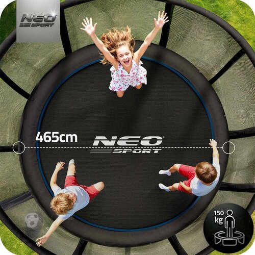  Vrtni trampolin Neo-Sport 15 ft / 465 cm s vanjskom za&amp;scaron;titnom mrežom i ljestvama Slike