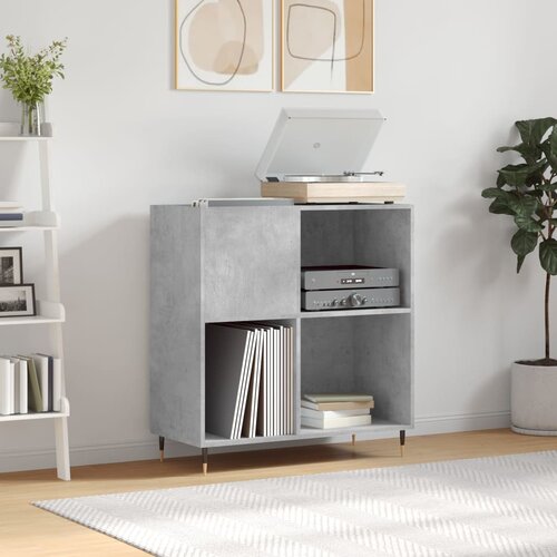 The Living Store Omarica za gramofonske plošče betonsko siva 84,5x38x89 cm les - Omarica Za Gramofonske Plošče, (21433895) Cene