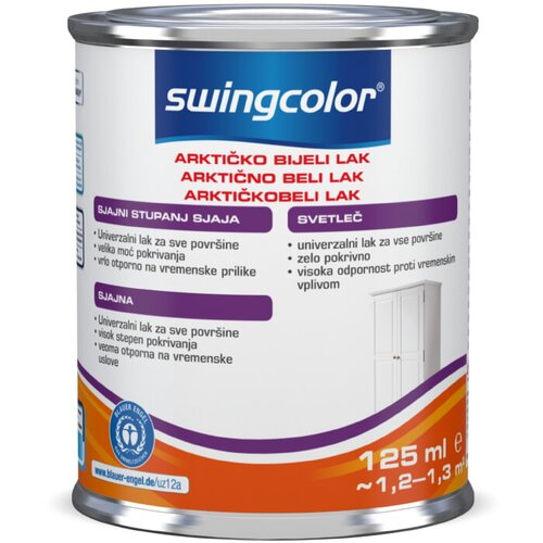 SWINGCOLOR bijeli lak (Artički bijela boja, 125 ml, Sjaj) Slike