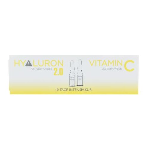 ALCINA Hyaluron 2.0 + Vitamin C Ampulle Set obnovitvena nega 5 x 1 ml + obnovitvena nega Vitamin C 5 x 1 ml za ženske Slike