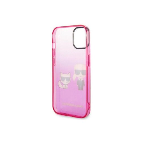 Karl Lagerfeld Originalen ovitek KLHCP14LTGKCP za iPhone 14 Pro Gradient roza za&amp;scaron;čita - Full Bodies Slike
