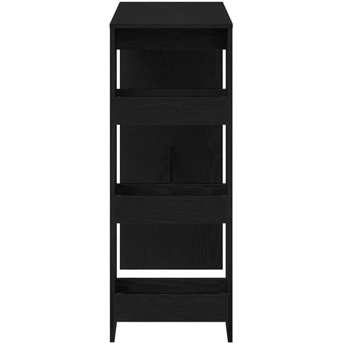  Barski stol s policama Crni hrast 90x40x103 5 cm Konstruirano drvo - Crni hrast Slike