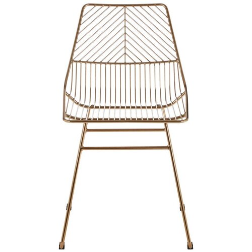 Premier Housewares Kovinski jedilni stol v zlati barvi District &amp;ndash; Slike