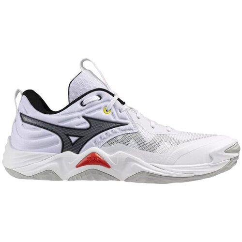 Mizuno Dvoranski &amp;scaron;port Baskets wave momentum elite blanc/noir Črna Slike