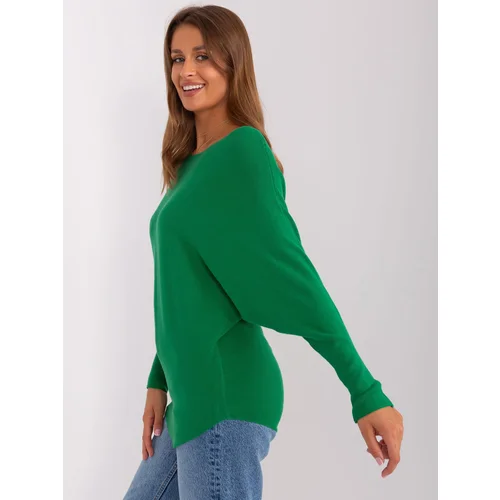 Fashion Hunters Green women's oversize sweater with viscose