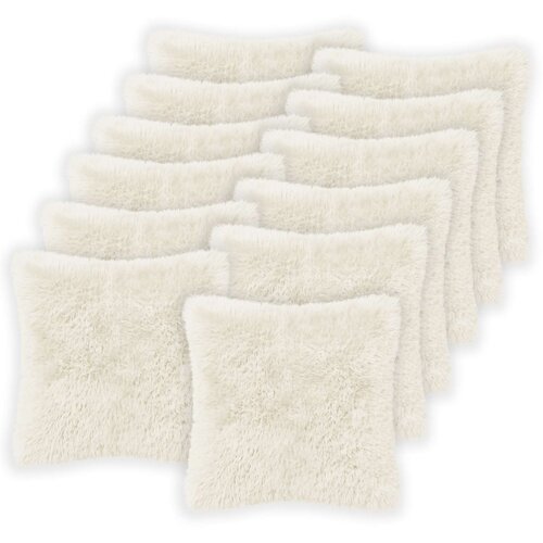  Presvlaka za jastuk 12 pcs HEERLEN Bijela 50 x 50 cm PV flis Cene