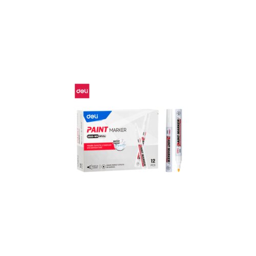 Deli paint marker beli - okrugli vrh 2mm EU500-WH Cene