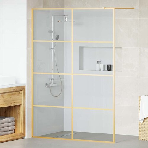  Zid za walk-in tu&scaron; Zlatno 140 x 195 cm Staklo otporno na udarce Cijene