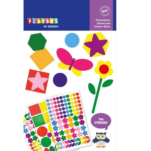 Playbox Paket dekorativnih naljepnica s 3 lista, 346 komada Cene