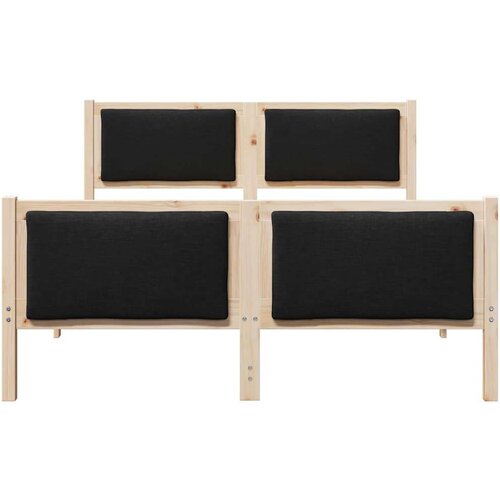  Okvir za krevet s uzglavljem Crna 160 x 200 cm tkanina Slike