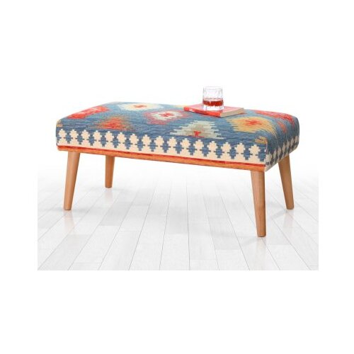 Atelier Del Sofa klupa Beshir, 91x46x42 cm, Plava Slike