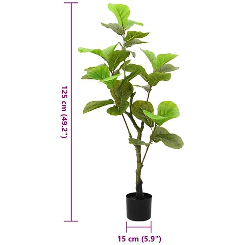  Umjetno stablo fikusa 30 listova 125 cm zeleno Slike