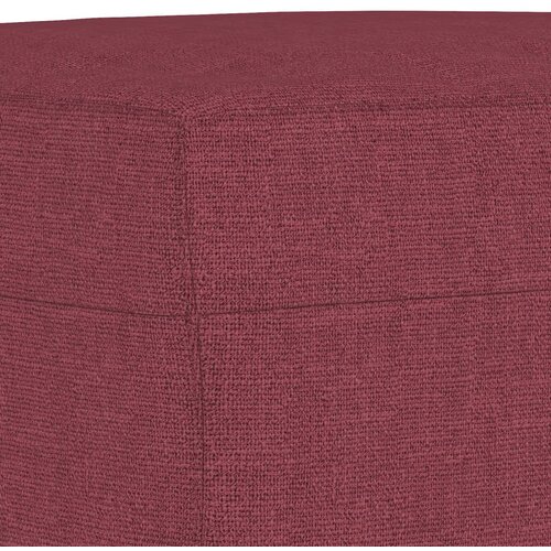  4-dijelni set sofa s jastucima crvena boja vina od tkanine Slike