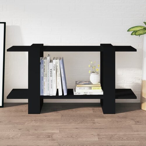 VidaXL knjižna omara črna 100x30x51 cm konstruiran les Slike