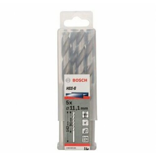 Bosch burgija za metal hss-g, din 338 11,1 x 94 x 142 mm pakovanje od 5 komada Cene