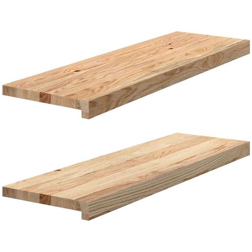 VidaXL Prozorske klupice 2 kom 80x25x2 cm netretirane masivne hrast Slike