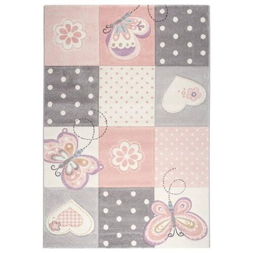Modern Living Otro&amp;scaron;ka Preproga Butterfly, Siva, Roza, 160x230 Slike