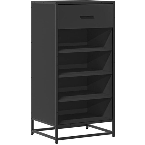 Maison Chic Regal za čevlje - Polica za čevlje črn 48x38x97,5 cm inženirski les, (21776292) Slike