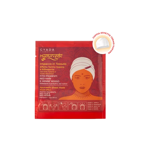 GYADA Cosmetics hyalurvedic maska u maramici za sjaj boje - Red Hair