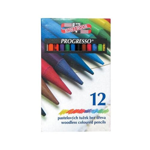 Koh i Noor set pastelnih olovki u lakovanom omotu PROGRESSO - 12-delni Slike