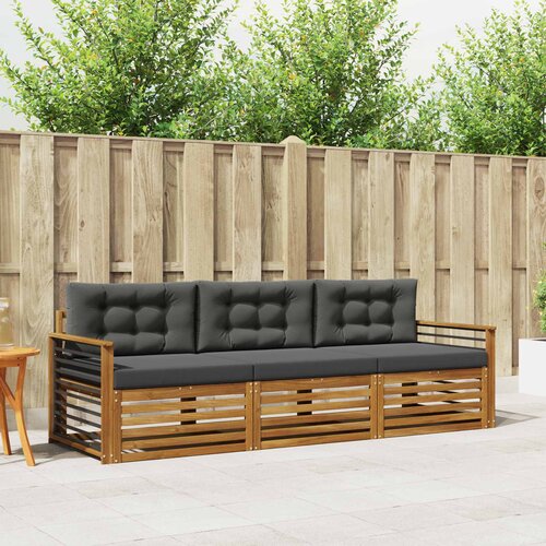  Set vanjskih sofa 3 kom. Prirodna i antracit Cijene