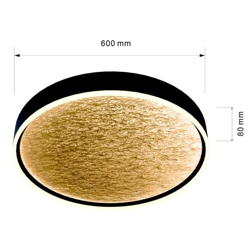Wofi 9002-104L-LED Prigu&amp;scaron;iva stropna svetiljka BORDEAUX LED/60W/230V crna/zlatna Slike