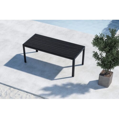 Venture Home Mirko pravokutni vrtni blagovaonski stol 205 &times; 90 cm, crni Cijene