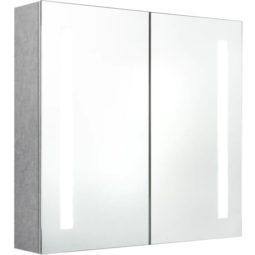 Maison Chic LED Kopalni&amp;scaron;ka omarica - Kopalni&amp;scaron;ki kabinet z ogledalom betonsko siva 62x14x60 cm, (21794998) Slike