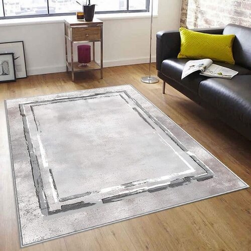  Tepih sa gumenom podlogom 140x220cm - Sivi pavougaonik (braon), TG-3144 Cene