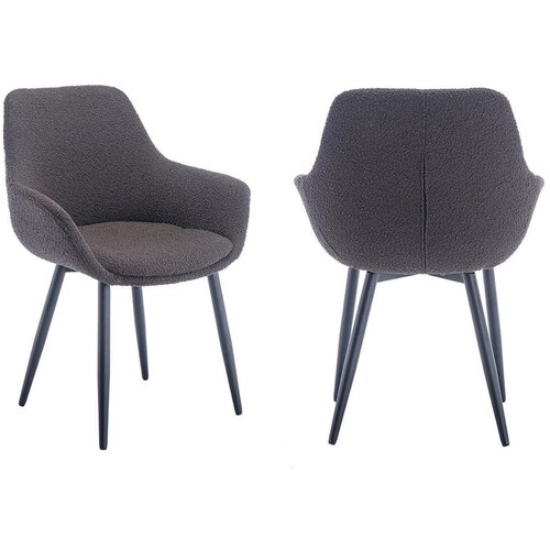 Livetastic Set Stolov Boucl&eacute;, Antracit, 2-Delni Cene