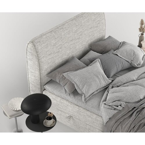 Maison de R&amp;ecirc;ve svijetlo sivi boxspring krevet s prostorom za odlaganje 140x200 cm melba &amp;ndash; Slike