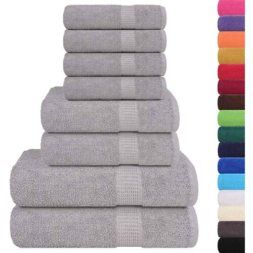  Set ručnika FROGN od 8 dijelova sivi 360 g/m&amp;sup2; Slike
