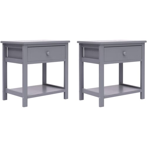 VidaXL Nočne omarice 2 kosa sive 40x29x42 cm les pavlovnije, (20623900) Slike