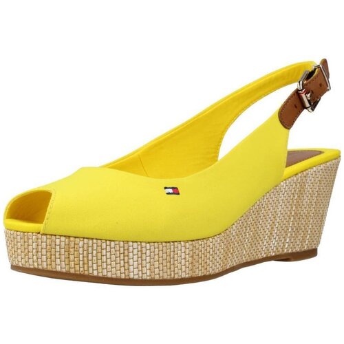Tommy Hilfiger Sandali &amp;amp; Odprti čevlji ICONIC ELBA SLING BACK W Rumena Slike