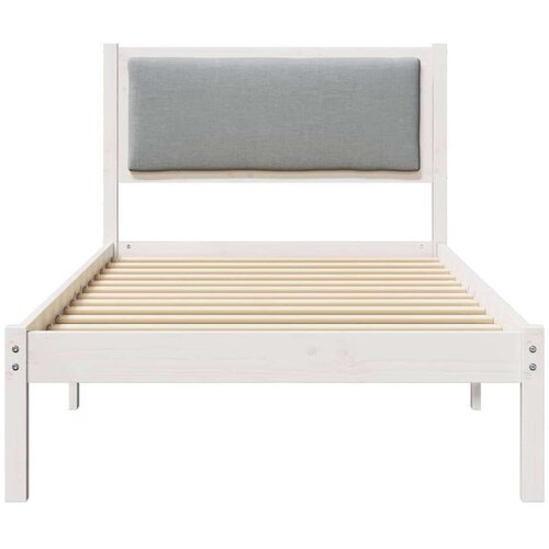  Okvir za krevet s uzglavljem Svijetlo siva 90 x 190 cm Slike