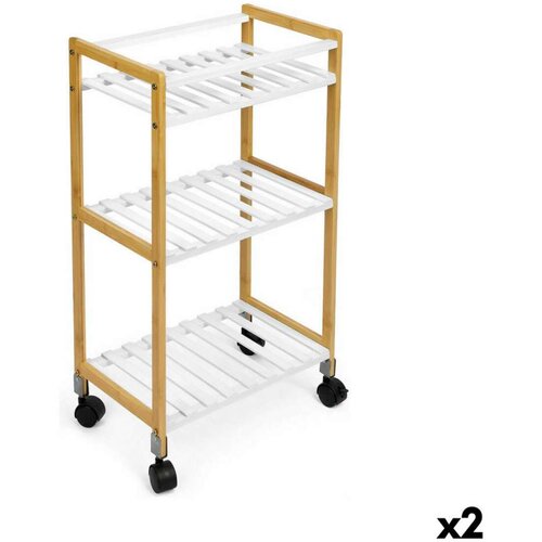 Kolica za Povrće Confortime Bijela Bambus 40 x 25 x 70 cm (2 kom.) Cijene