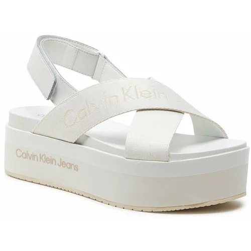 Calvin Klein Jeans Sandali Flatform Sandal Sling In Mr YW0YW01362 Bela