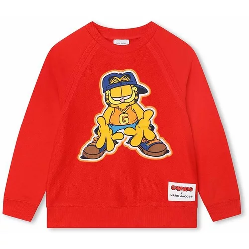 Marc Jacobs Otroški pulover x Garfield rdeča barva