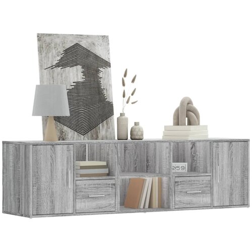 The Living Store Kotna omarica siva sonoma 160x40x45 cm inženirski les - Kotna Omarica, (21660914) Cene