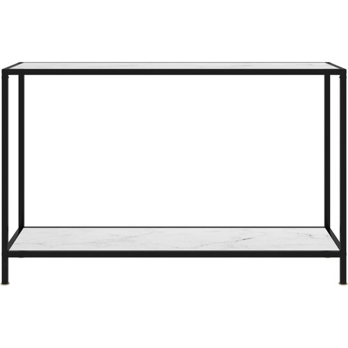  Konzolni stol bijeli 120 x 35 x 75 cm od kaljenog stakla Slike