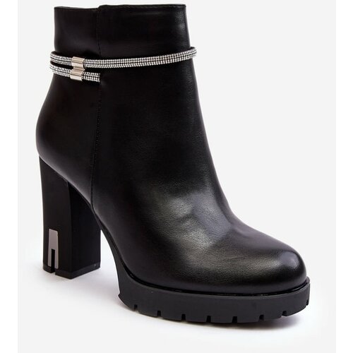 Kesi Women's ankle boots with embellishments, black Carrolla Slike
