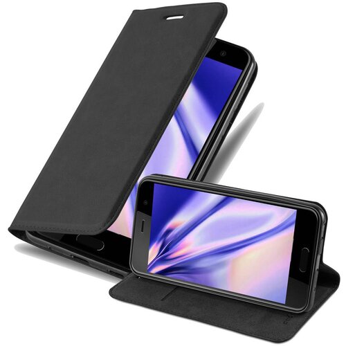 Cadorabo Ohi&scaron;je, združljivo z HTC U PLAY v nočna črna - Za&scaron;čitni ovitek z magnetnim zapiranjem, stoječo funkcijo in režo za kartice, (20557875) Cene