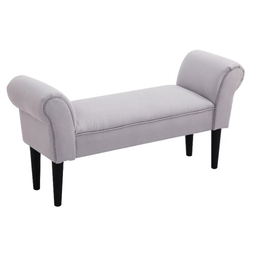 Nesta Posteljna klop, oblazinjena sedežna klop, hodni&scaron;ka klop, siv jadralni tekstil, 102x36x51 cm, nosilnost 130 kg, (5000493818) Cene