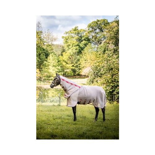 Horseware Ireland Pregrinjalo z diskom za zapiranje spredaj Rambo Protector, Oatmeal/Cherry, Peach & Blue - 160 cm Cene