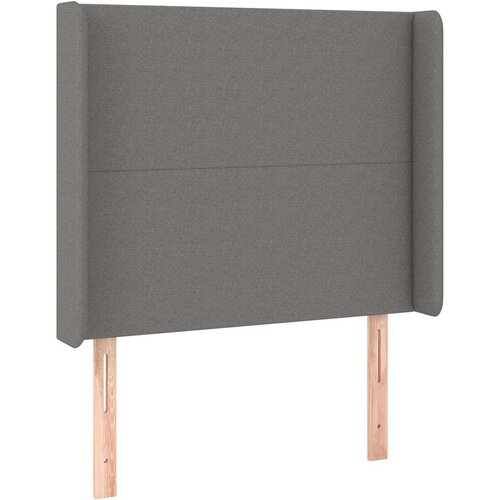  Krevet s oprugama i madracem tamnosivi 100 x 200 cm od tkanine Slike
