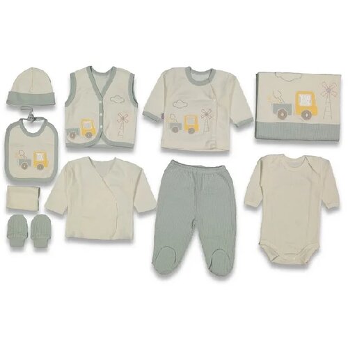  Set za bebe, 10 komada, Bež-zeleni Slike