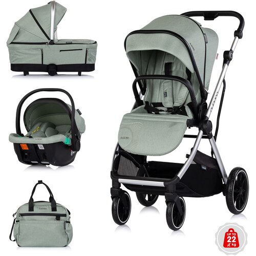 Chipolino dječja kolica 3u1 Aurora Matcha Slike