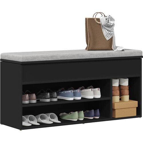  Klupa za cipele crna 102x30,5x45 cm izrađeno drvo Cene